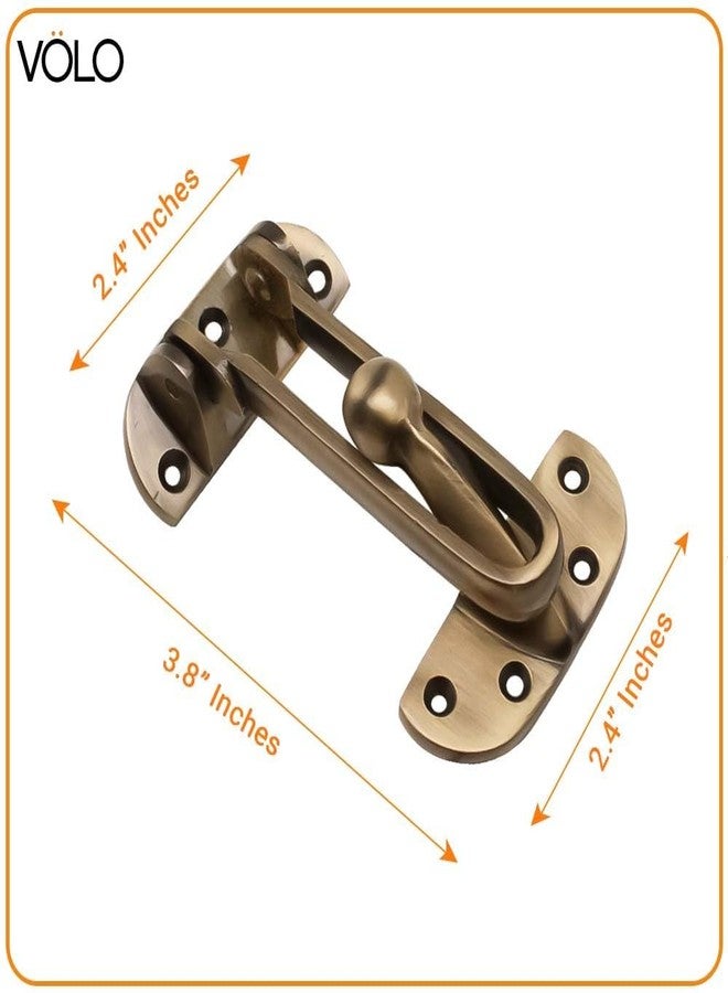 HYDERON Antique Door Chain and Security Latch - Heavy-Duty Door Guard Lock for Main Doors in Homes, Apartments, and Offices | Classic Antique Finish for Enhanced Safety and Style - Image 2
